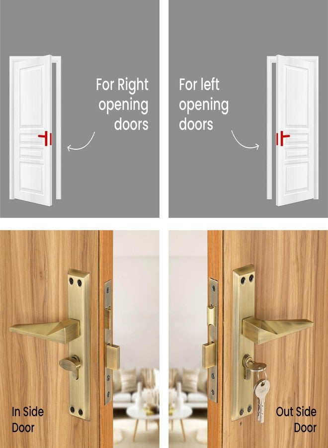 LAPO قفل باب أمامي شديد التحمل من لابو، طقم مقبض باب رئيسي مع مفاتيح، أسطوانة 60 مم، جسم قفل 45 × 50 مم - مثالي للمنزل، غرفة النوم، المكتب، الفندق (تشطيب عتيق، ضمان 3 سنوات) CY-136 - Image 5